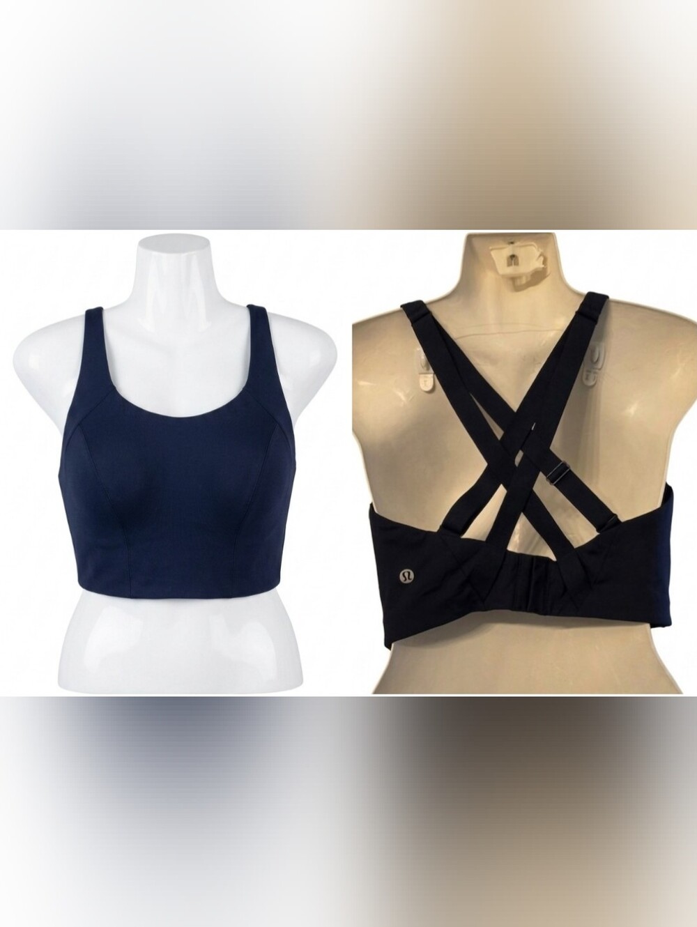 36DDD Lululemon Energy Bra High Support Bra Navy Double Crossback Sweat-Wicking